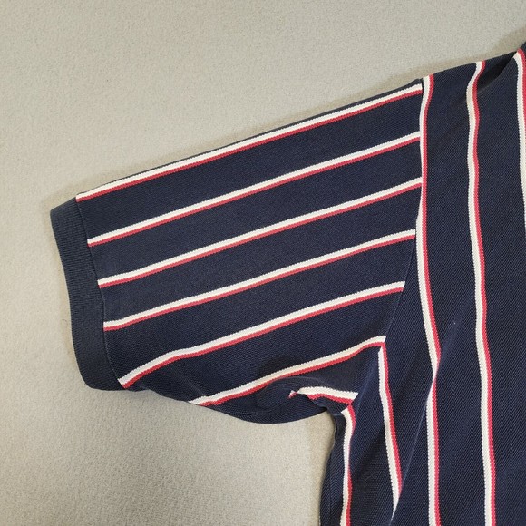 Ralph Lauren Plolo Shirt Mens 2XL Blue with Stripe Short Sleeve Vintage - Picture 15 of 16